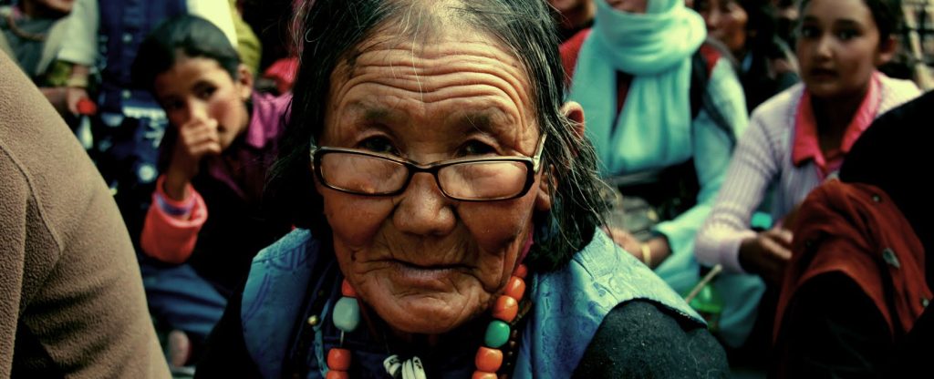 Elderly woman of Ladakh.