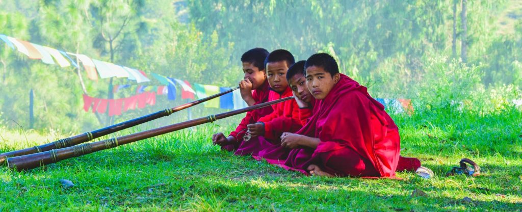 Novice monks of Bhutan