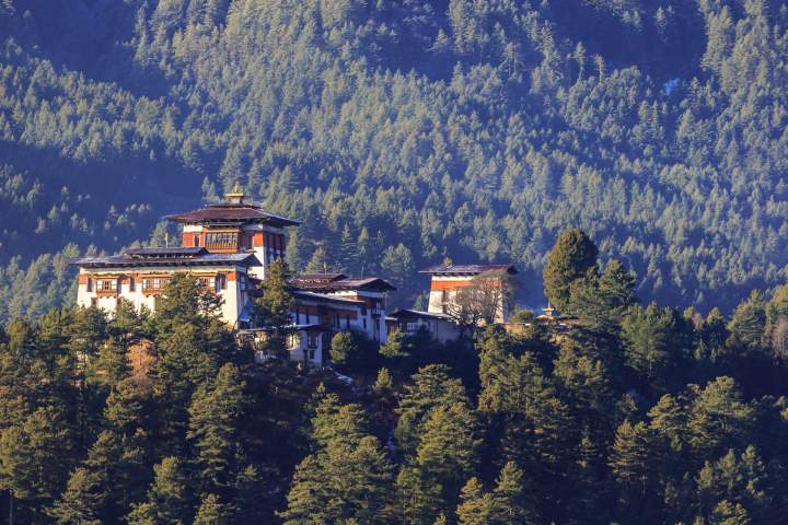 Bumthang Dzong monastery in the Kingdom of Bhutan