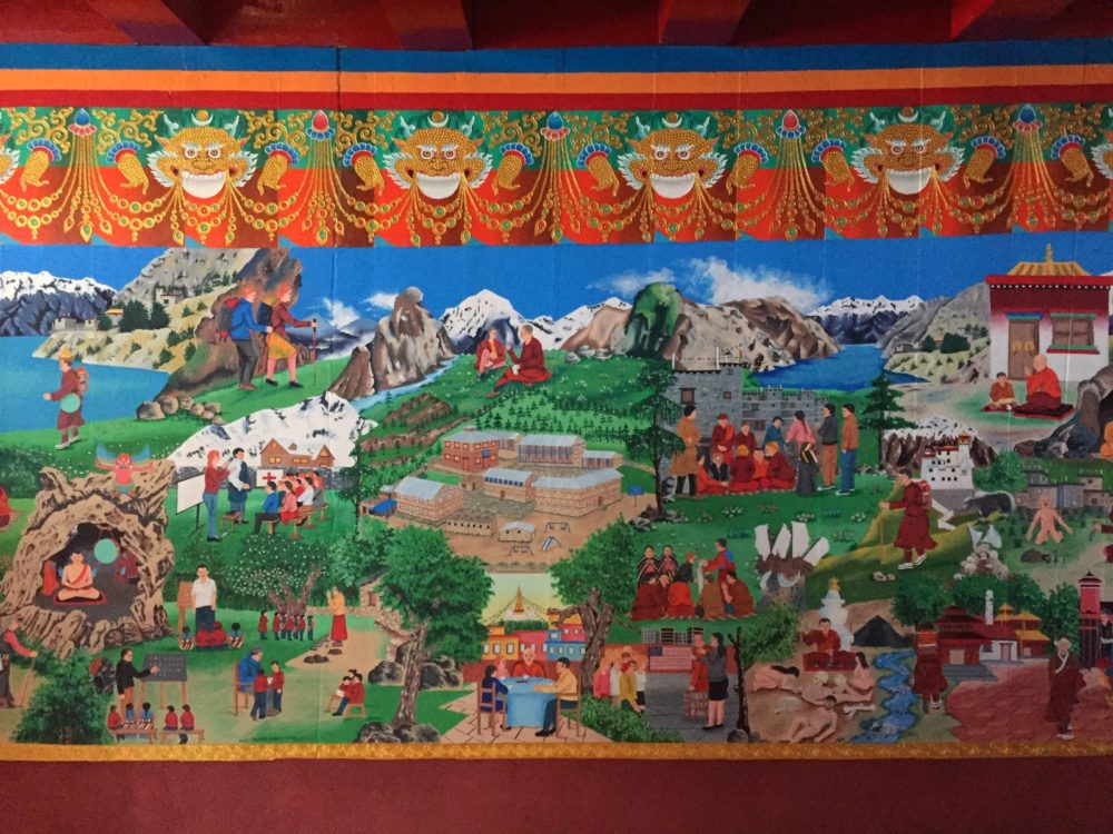 Murals explaining how the school was started