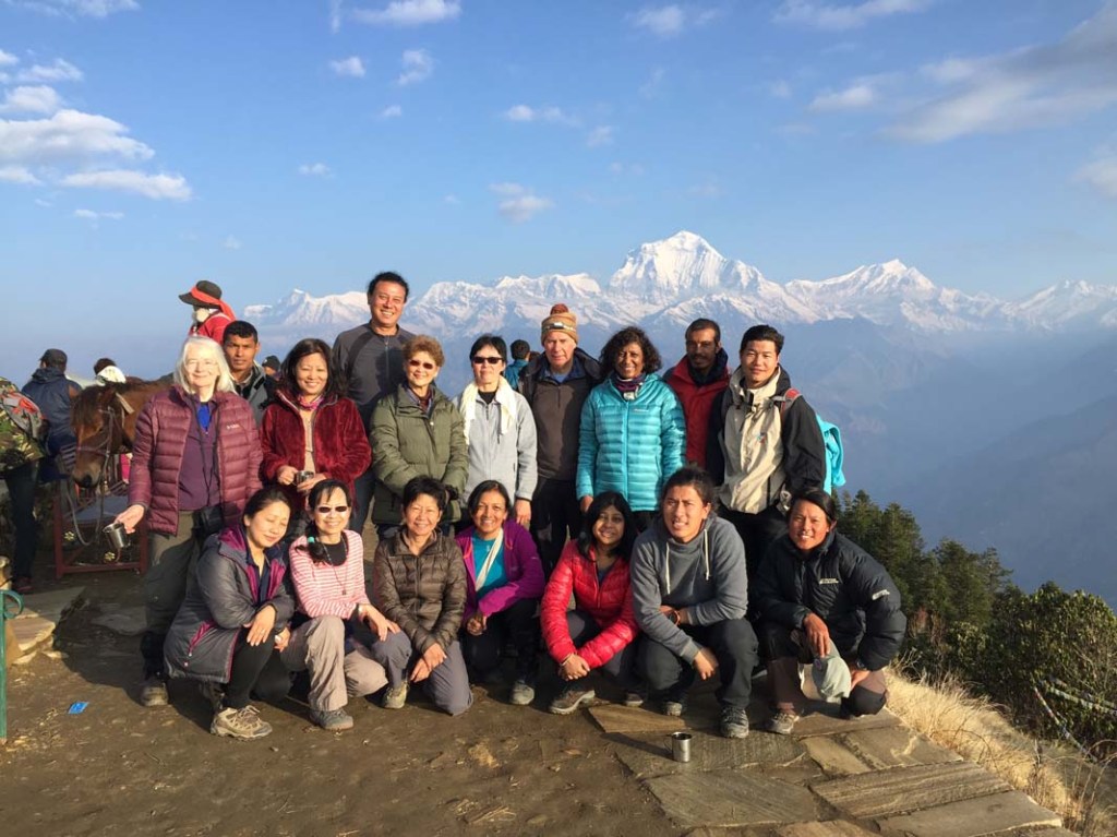 Trekking group at Poonhill