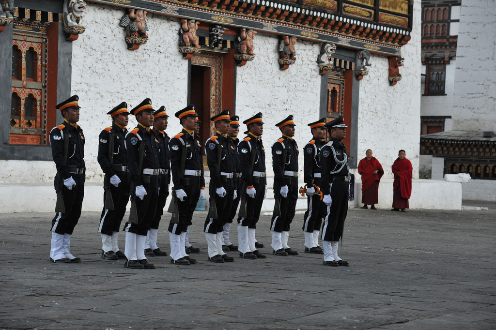 Bhutanese police.